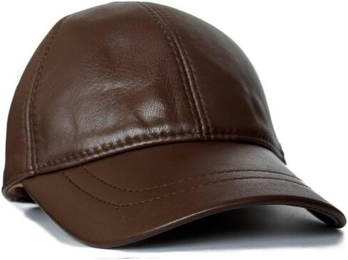3 Pack Leather Caps Genuine Lambskin Leather Hat Sports Visor Adjustable Strap in Saudi Arabia