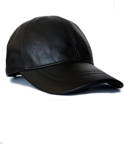3 Pack Leather Caps Genuine Lambskin Leather Hat Sports Visor Adjustable Strap in Saudi Arabia