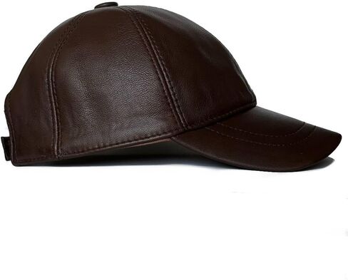 3 Pack Leather Caps Genuine Lambskin Leather Hat Sports Visor Adjustable Strap in Saudi Arabia