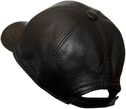 3 Pack Leather Caps Genuine Lambskin Leather Hat Sports Visor Adjustable Strap in Saudi Arabia