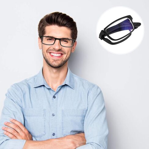 EXCEART - 2.50 Nearsighted Glasses Folding Reading Glasses Black Myopia Glasses Long Distance Eyeglasses with Portable Case in Saudi Arabia