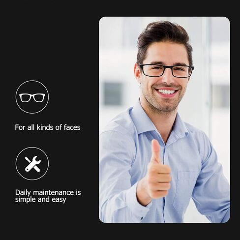 EXCEART - 2.50 Nearsighted Glasses Folding Reading Glasses Black Myopia Glasses Long Distance Eyeglasses with Portable Case in Saudi Arabia