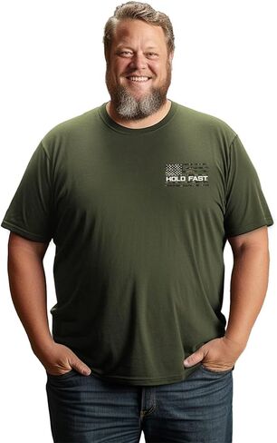 Hold Fast Do Not Pray for Easy Lives Pray to Be Stronger Men Moss Green Cotton Crew Neck T-Shirt in Saudi Arabia