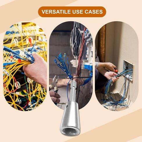 2 Pcs Wire Twister Tool for Drill with Bit Holder Keychain, 1/4 Inch Hex Shank Cable Wire Twisting Tool Wire Twister Wire Connector for 9-22 AWG, Wire Nut Twister for Power Drill Drivers in Saudi Arabia