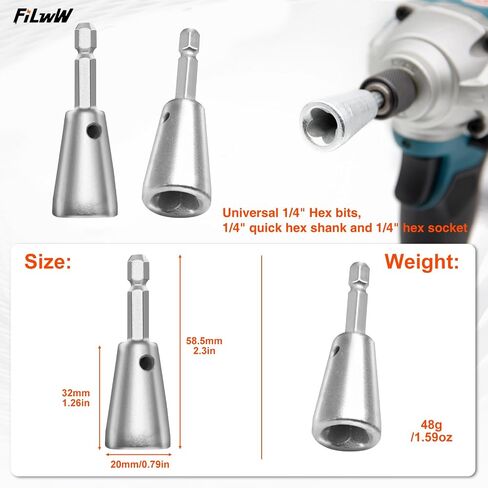 2 Pcs Wire Twister Tool for Drill with Bit Holder Keychain, 1/4 Inch Hex Shank Cable Wire Twisting Tool Wire Twister Wire Connector for 9-22 AWG, Wire Nut Twister for Power Drill Drivers in Saudi Arabia
