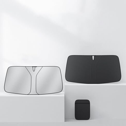 Windshield Sun Shade for BMW 7 Series 740i 740iL 745Li 750iL 760i 2000-2019 2020 2021 2022 2023 2024, Sunshade for Car Windshield Foldable Blocks UV Rays Custom Car Accessories,Black in Saudi Arabia