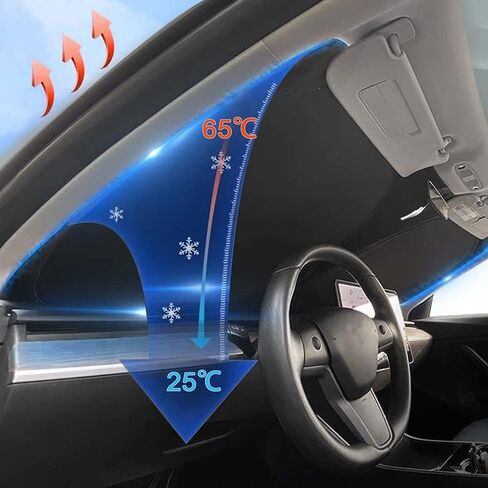 Windshield Sun Shade for BMW 7 Series 740i 740iL 745Li 750iL 760i 2000-2019 2020 2021 2022 2023 2024, Sunshade for Car Windshield Foldable Blocks UV Rays Custom Car Accessories,Black in Saudi Arabia