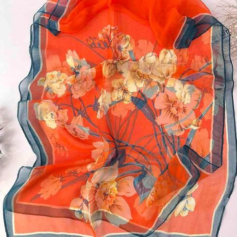 Scarfs for Women Lightweight Fashion Scarves Print Floral Pattern Scarf Sunscreen Shawls in Saudi Arabia