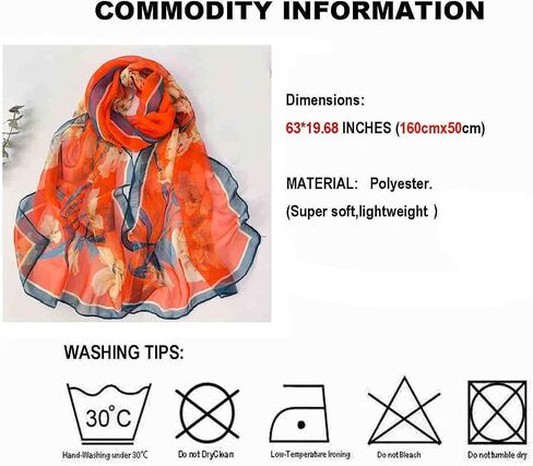 Scarfs for Women Lightweight Fashion Scarves Print Floral Pattern Scarf Sunscreen Shawls in Saudi Arabia