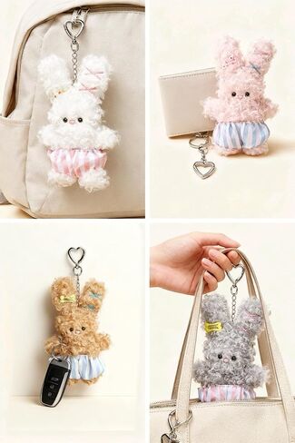 Plush Rabbit Keychain,cute decorative accessories, gifts, handbags, wallets, backpacks, car keychain in Saudi Arabia