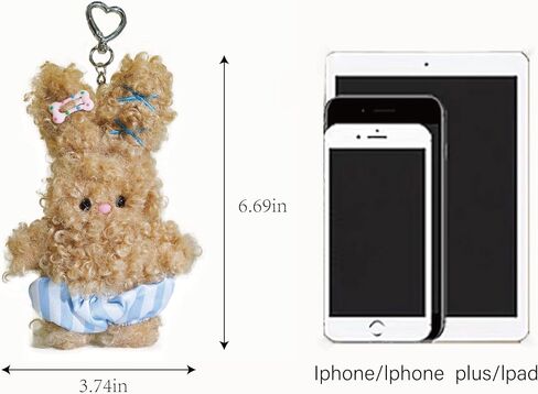 Plush Rabbit Keychain,cute decorative accessories, gifts, handbags, wallets, backpacks, car keychain in Saudi Arabia
