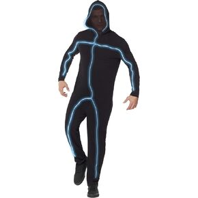 Spirit Halloween Adult Light-Up E.L. Wire Stick Figure Costume | Funny Costume | Light Up Outfit | Stick Figure Cosplay - Small in Saudi Arabia