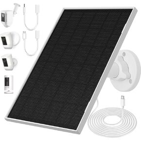 2 Pack Ring Camera Solar Panel, 7W Small Solar Panels Supply for Ring Stick Up Cam Battery, Ring Cam Plus/Pro, IP65 Waterproof Ring Solar Panel Charger Type-C and DC Port in Saudi Arabia