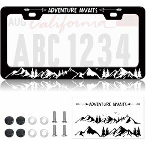 قطعتان من إطار لوحة ترخيص أزهار الكرز الوردي للنساء، إطارات بطاقات سيارة على شكل زهرة وردية اللون للفتيات للمركبة مع ملصق إلكتروستاتيكي غير لاصق in Kuwait