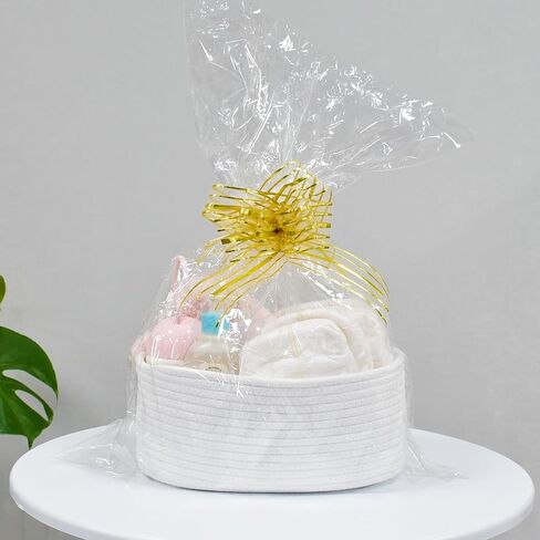 سلة منسوجة صغيرة من ABenkle، سلة صغيرة لطيفة، سلة تخزين رف غرفة الحبال، صندوق صدر سلة ألعاب القطط والكلاب، سلة هدايا مزخرفة فارغة، 30.48 سم × 20.32 سم × 12.7 سم in Kuwait