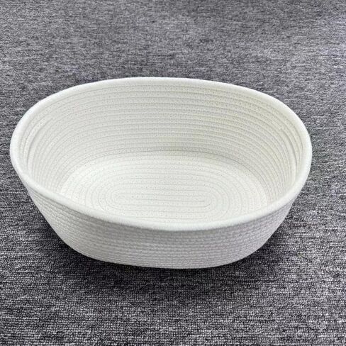 سلة منسوجة صغيرة من ABenkle، سلة صغيرة لطيفة، سلة تخزين رف غرفة الحبال، صندوق صدر سلة ألعاب القطط والكلاب، سلة هدايا مزخرفة فارغة، 30.48 سم × 20.32 سم × 12.7 سم in Kuwait