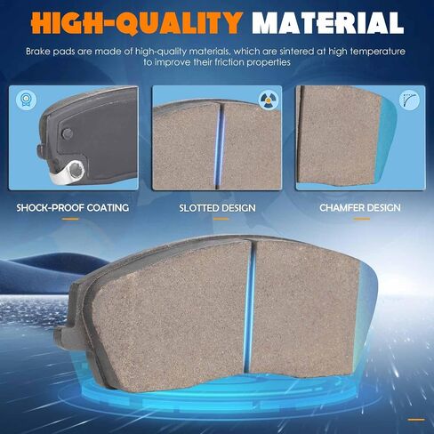 4PCS Front Semi-Metallic Brake Pads 2005-2021 Compatible with Chrysler 300 2009-2021 for Dodge Challenger 2006-2021 for Dodge Charger 2005-2008 for Dodge Magnum RWD in Saudi Arabia