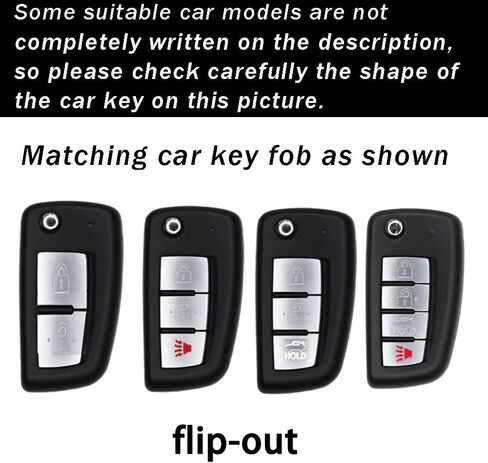 ontto Fit for Nissan Flip Key Fob Cover ABS Car Key Case Housing for Rogue Rogue Select in Kuwait