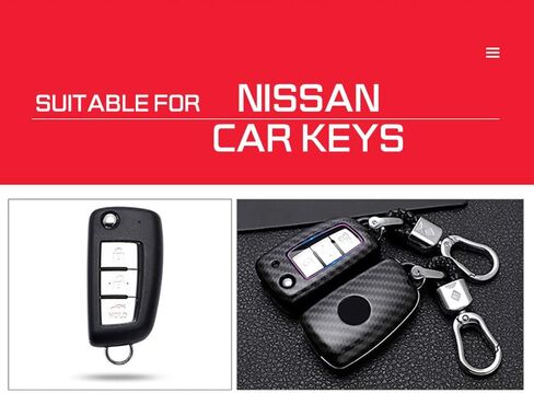 ontto Fit for Nissan Flip Key Fob Cover ABS Car Key Case Housing for Rogue Rogue Select in Kuwait