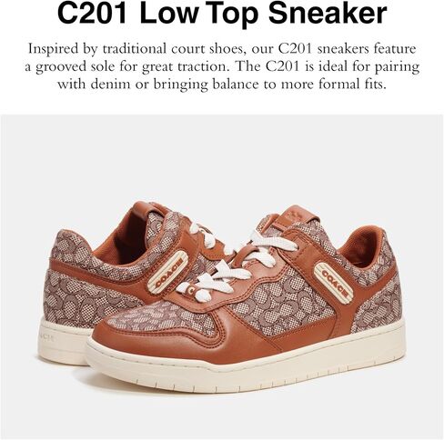 Coach Women's C201 Micro Signature Jacquard Sneaker in Saudi Arabia