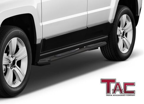 TAC Side Steps Custom Fit 2007-2015 Jeep Patriot 3 inches Black Side Bars Nerf Bars Step Rails Running Boards Off Road Automotive Exterior Accessories (2 Pieces Running Boards) in Saudi Arabia
