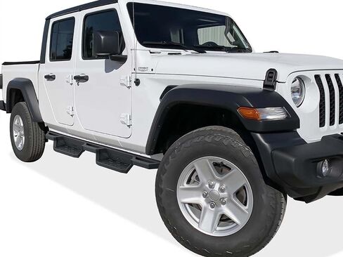 APS Stainless Steel 6.5in Nerf Bars Pocket Steps Square Tube Rocker Guards Compatible with Jeep Gladiator Crew Cab 20-25 in Saudi Arabia