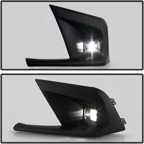 ACANII - For 2022-2023 Honda Civic المصد الأمامي LED أضواء الضباب مصابيح القيادة مع مفتاح استبدال زوج مجموعة اليسار + اليمين in Saudi Arabia