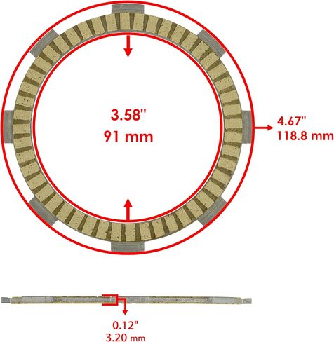 Caltric lutch Friction Steel Plates kit Compatible with Kawasaki KLX140 KLX140L KLX140G 2008-2024 / KLX150L KLX150BF 2014-2021 in Saudi Arabia