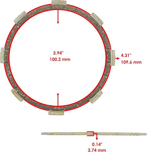 Caltric lutch Friction Steel Plates kit Compatible with Kawasaki KLX140 KLX140L KLX140G 2008-2024 / KLX150L KLX150BF 2014-2021 in Saudi Arabia