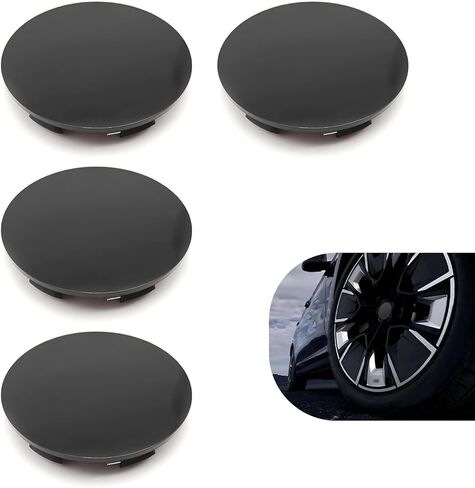 4 PCS Wheel Center Caps, 2.32" OD 2.01" ID Snap-in Plastic Wheel Center Hub Cap Cover, Rust-Proof Durable Rim Hub Caps Accessories, Universal for Most Cars (Black) in Saudi Arabia