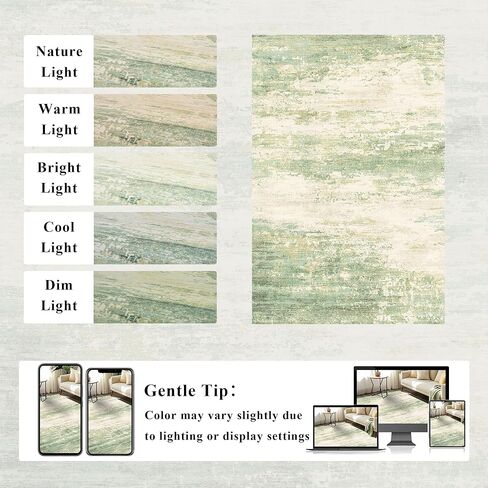 سجادة تجريدية حديثة مقاس 5 × 7 سجادة قابلة للغسل لغرفة المعيشة وغرفة النوم وغرفة الطعام ومضادة للانزلاق وكومة منخفضة وسجادة كبيرة محايدة ناعمة للأرضيات الداخلية، ذهبي in Kuwait