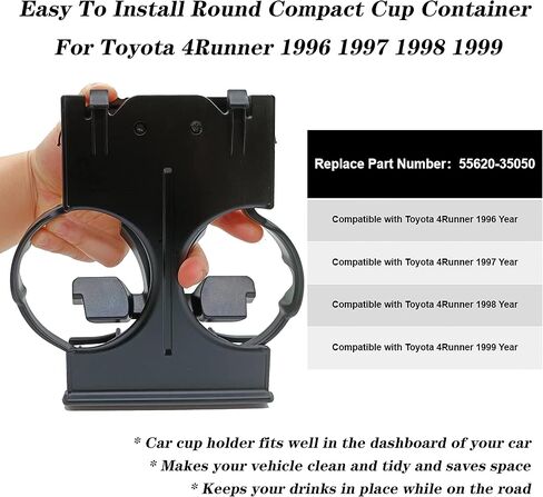 Rldym 55620-35050 Retractable Cup Holder Instrument Panel Compatible with Toyota 4Runner 1996-1999 in Saudi Arabia
