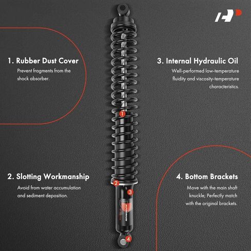 A-Premium Rear Load Adjusting Shock Absorber Compatible with Ford Ranger 1983-2011 & Mazda B3000 1994-2008, B4000 1994-2009, 2-PC Set in Saudi Arabia