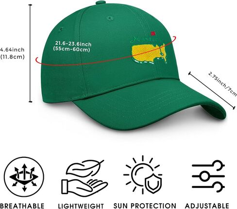 قبعة جولف للرجال والنساء قبعة بيسبول مطرزة باللون الأخضر in Kuwait