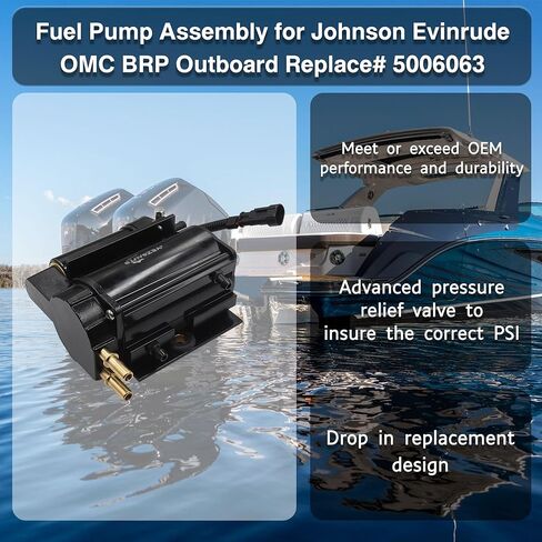 مجموعة مضخة الوقود لجونسون Evinrude OMC BRP خارجي 200 225 250 300 HP E200 E225 E250 E300 DE200 DE250 DE300 2007-2012 5006063 5009118 in Kuwait