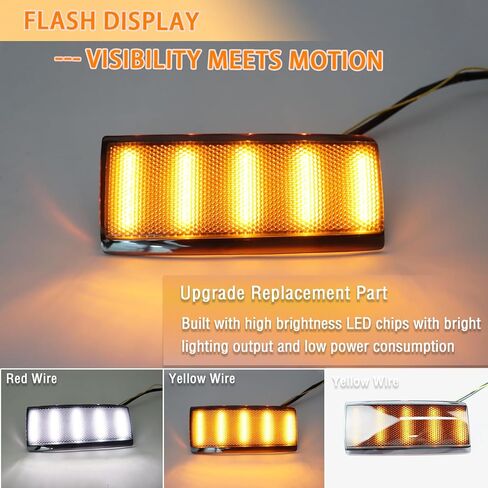 مجموعة مصابيح LED الأمامية الأمامية LED لأضواء الإشارة الجانبية لشاحنة Chevy/GMC C/K10/Suburban/Yukon/Blazer/Tahoe Side Marker Light 1988-2002، علامة ممتص الصدمات الجانبية ذات العدسات المدخنة DRL (مدخن) in Kuwait