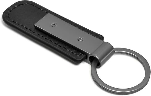 iPick Image لـ Mopar Black PU Leather Strap Black Metal Bar Logo Key Chain in Saudi Arabia