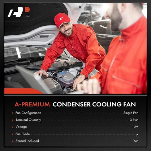 A-Premium Engine Radiator Cooling Fan Assembly Compatible with Kia & Hyundai Models - Sportage 2005-2010, Tucson 2005-2009, 2.0L - Replace# 253802E255, 253802E250 in Saudi Arabia