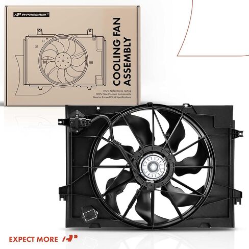 A-Premium Engine Radiator Cooling Fan Assembly Compatible with Kia & Hyundai Models - Sportage 2005-2010, Tucson 2005-2009, 2.0L - Replace# 253802E255, 253802E250 in Saudi Arabia