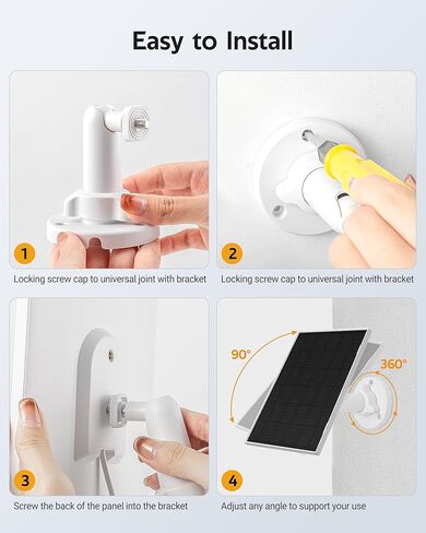 2 حزمة من الألواح الشمسية للكاميرا الحلقية، 7 وات من الألواح الشمسية الصغيرة لبطارية Ring Stick Up Cam، Ring Cam Plus/Pro، شاحن لوحة شمسية مقاوم للماء IP65 من النوع C ومنفذ DC in Saudi Arabia