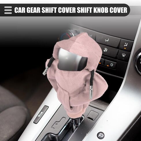Motoforti Universal Car Gear Shift Cover Shift Knob Cover, Gear Stick Cover Shift Gear Cover, Fashionable, Fabric, Pink in Saudi Arabia