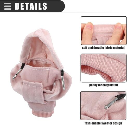 Motoforti Universal Car Gear Shift Cover Shift Knob Cover, Gear Stick Cover Shift Gear Cover, Fashionable, Fabric, Pink in Saudi Arabia