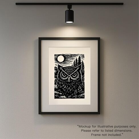 Caelumis Vintage Wall Art Decor Prints Black And White Pictures Posters For Farmhouse Living Bedroom Bathroom Room kitchen Handmade Unframed (Owl 12x16in) in Saudi Arabia