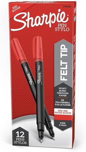 Sharpie Fine Point Writing Pen Open Stock-Black; 12 Total in Saudi Arabia