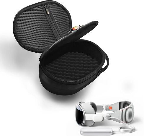 GETGEAR VR Headset Case for Apple Vision Pro, travel easy organizing case for Apple Vision Pro, battery pack and other accessories (Black - Vision Pro Case) in Kuwait