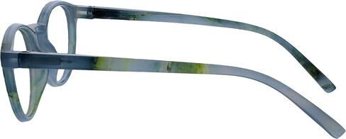 نظارات قراءة OPULIZE Zen مكونة من 4 قطع بإطار دائري رائع بمفصلات زنبركية مقاومة للخدش أسود لامع بني فاتح بني داكن أرجواني للرجال والنساء RRRR24-11T25 +1.50 in Kuwait