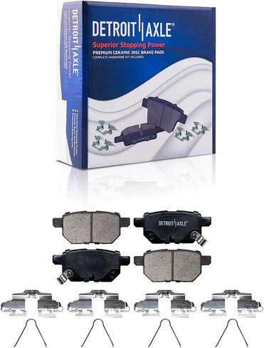 Detroit Axle - Rear Brake Kit for 2010-2022 Toyota Prius 2011-2017 Lexus CT200h 2012-2015 Prius Plug-In Brake Rotors Ceramic Brakes Pads Replacement: 10.2" inch Rotors in Saudi Arabia