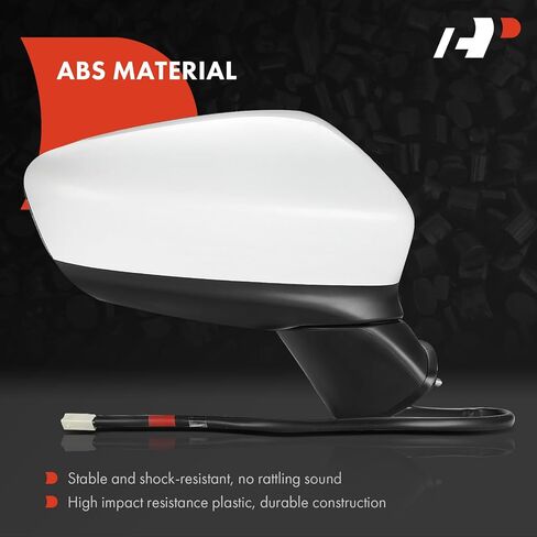 A-Premium Passenger Side Power Door Mirror Compatible with Mazda 6 2014-2017 - Heated Manual Folding with Turn Signal Indicator White Outside Rear View Mirror - Replace# GHP9691N1A51 in Saudi Arabia