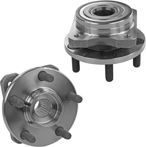 Detroit Axle - 14“ Wheel Front 2pc Wheel Bearing Hubs for 1996-2000 Chrysler Town & Country Plymouth Grand Voyager Dodge Caravan, 1997 1998 1999, Wheel Bearing and Hubs Assembly Replacement in Saudi Arabia