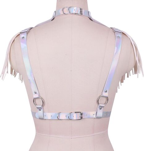 Women's Fashionable Sexy Adjustable Faux Leather Fringe Belt - Trendy Fringed Shawl for Outerwear and Binding Style in Kuwait